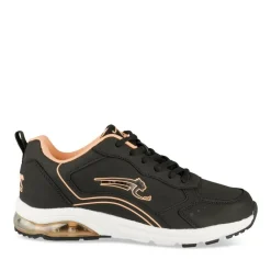 Baskets NOIR Femme Motif Uni Lacets
