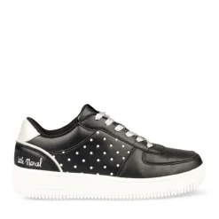 Baskets NOIR Femme Motif A Pois