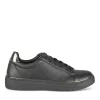 Baskets NOIR Femme Motif Uni Lacets