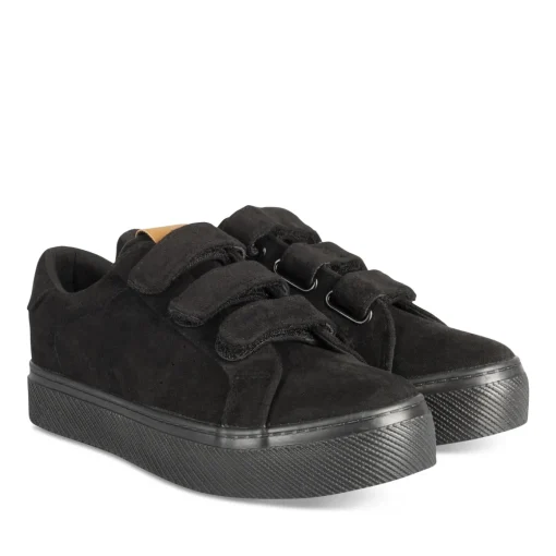 Baskets NOIR Femme Motif Uni Scratch