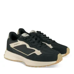 Baskets NOIR Femme Motif Uni Lacets