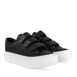 Baskets NOIR Femme Motif Uni A Enfiler