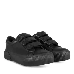 Baskets NOIR Femme Motif Uni Scratch