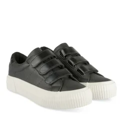 Baskets NOIR Femme Motif Uni Scratch