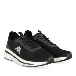 Baskets NOIR Femme Motif Uni Lacets