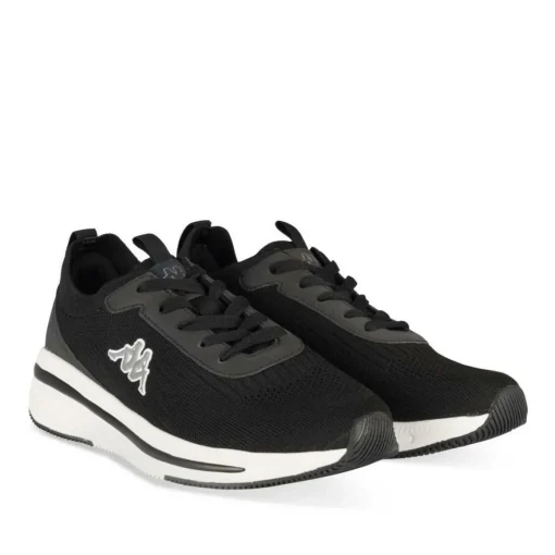 Baskets NOIR Femme Motif Uni Lacets