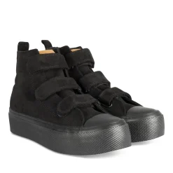 Baskets NOIR Femme Motif Uni Scratch