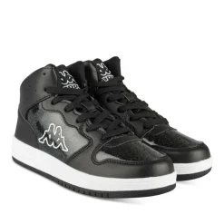 Baskets NOIR Femme Motif Uni Lacets