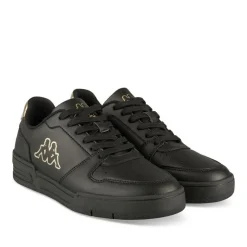 Baskets NOIR Femme Motif Uni Lacets