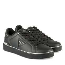 Baskets NOIR Femme Motif Clouté Lacets