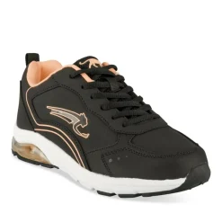 Baskets NOIR Femme Motif Uni Lacets
