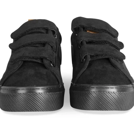 Baskets NOIR Femme Motif Uni Scratch