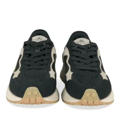 Baskets NOIR Femme Motif Uni Lacets