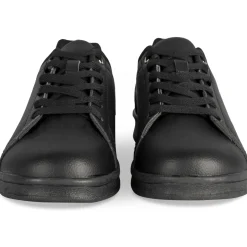 Baskets NOIR Femme Motif Uni Lacets