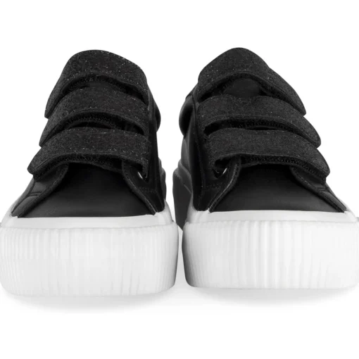 Baskets NOIR Femme Motif Uni A Enfiler