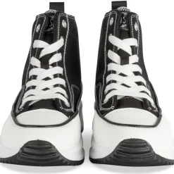 Baskets NOIR Femme Motif Uni Lacets