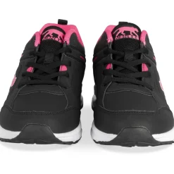 Baskets NOIR Femme Motif Uni Lacets