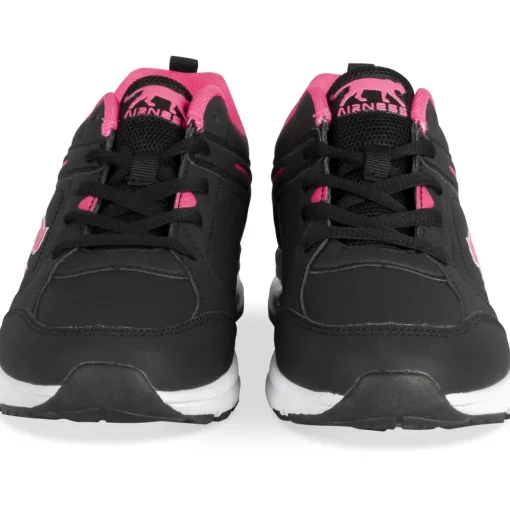 Baskets NOIR Femme Motif Uni Lacets