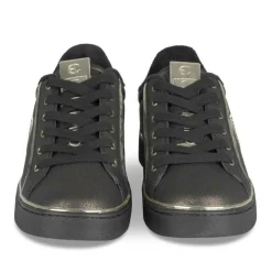 Baskets NOIR Femme Motif Uni Lacets