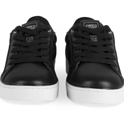 Baskets NOIR Femme Motif Uni Lacets