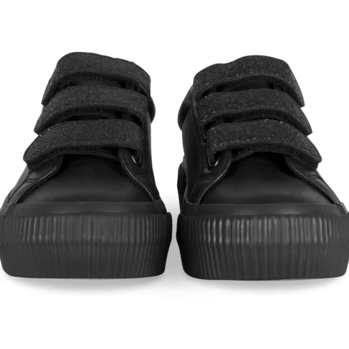 Baskets NOIR Femme Motif Uni Scratch
