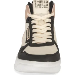 Baskets NOIR Femme Motif Uni Lacets