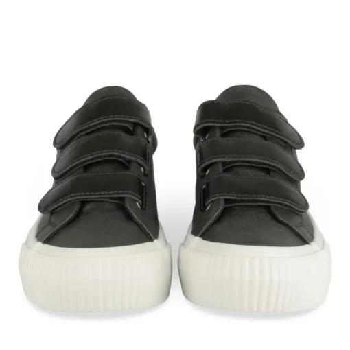 Baskets NOIR Femme Motif Uni Scratch