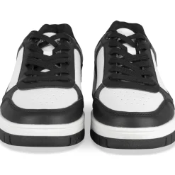 Baskets NOIR Femme Motif Uni Lacets