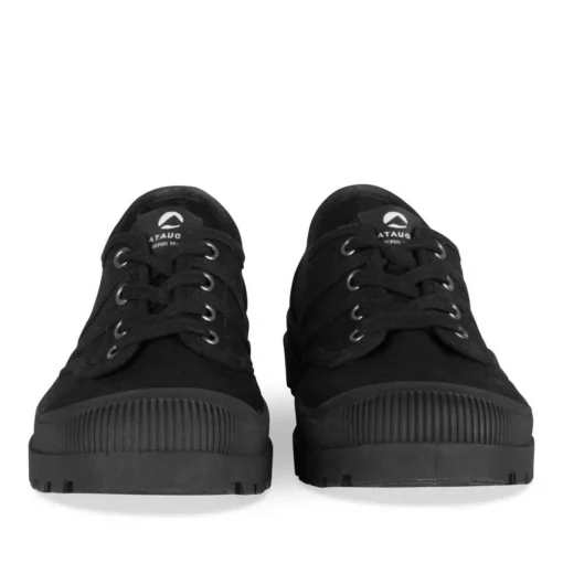 Baskets NOIR Femme Motif Uni Lacets