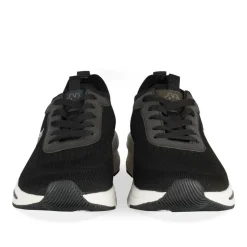 Baskets NOIR Femme Motif Uni Lacets