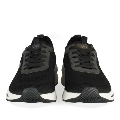 Baskets NOIR Femme Motif Uni Lacets