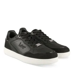 Baskets NOIR Femme Motif Paillettes Lacets