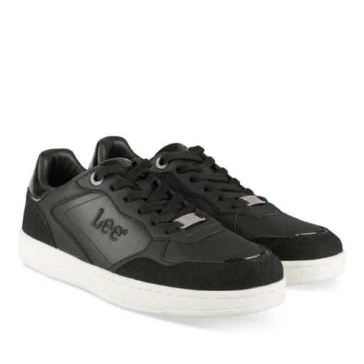 Baskets NOIR Femme Motif Paillettes Lacets