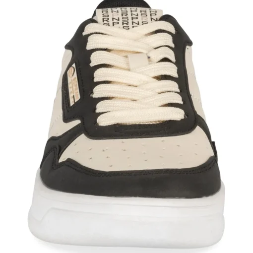 Baskets NOIR Femme Motif Uni Lacets
