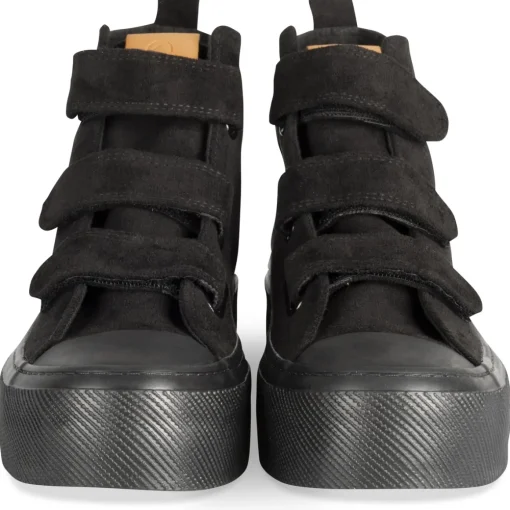 Baskets NOIR Femme Motif Uni Scratch