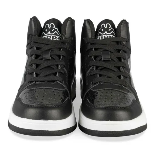 Baskets NOIR Femme Motif Uni Lacets