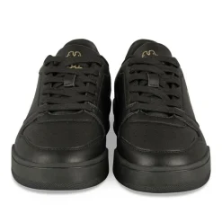 Baskets NOIR Femme Motif Uni Lacets