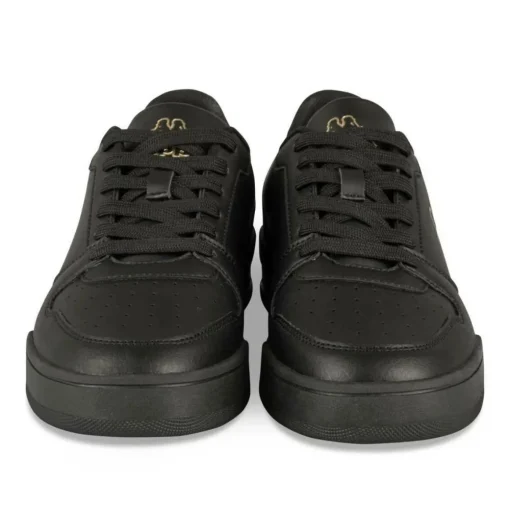 Baskets NOIR Femme Motif Uni Lacets
