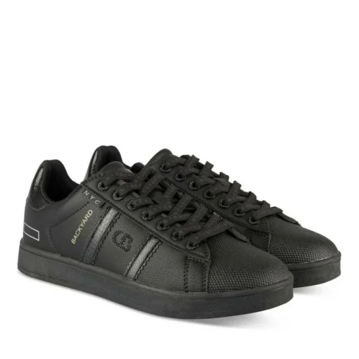 Baskets NOIR Femme Motif Animal Lacets