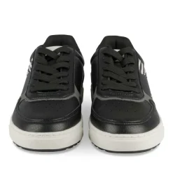 Baskets NOIR Femme Motif Animal Lacets