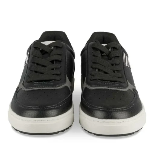 Baskets NOIR Femme Motif Animal Lacets