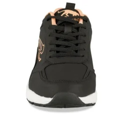 Baskets NOIR Femme Motif Uni Lacets