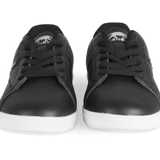 Baskets NOIR Femme Motif Uni Lacets