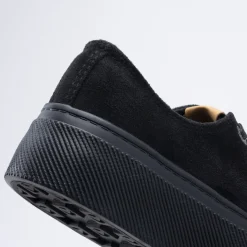 Baskets NOIR Femme Motif Uni Lacets