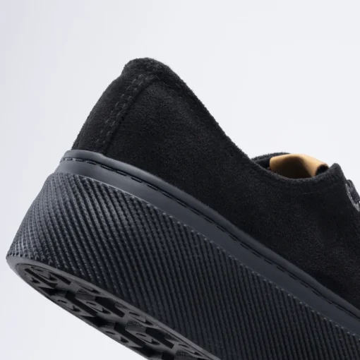 Baskets NOIR Femme Motif Uni Lacets