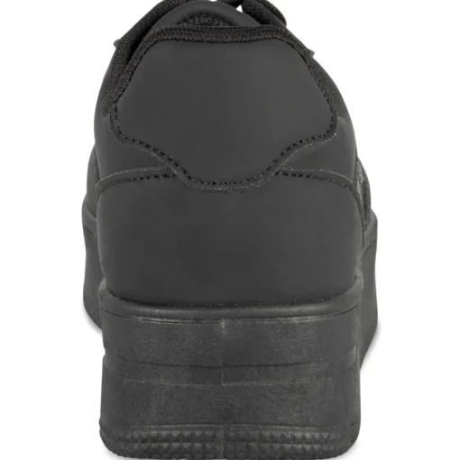 Baskets NOIR Femme Motif Uni Lacets
