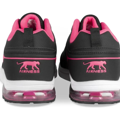 Baskets NOIR Femme Motif Uni Lacets