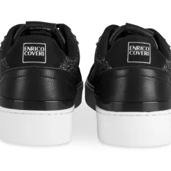 Baskets NOIR Femme Motif Uni Lacets