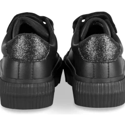 Baskets NOIR Femme Motif Uni Scratch