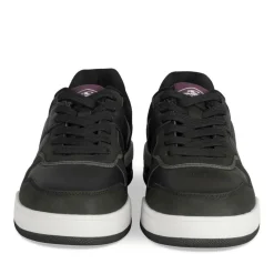 Baskets NOIR Femme Motif Uni Lacets
